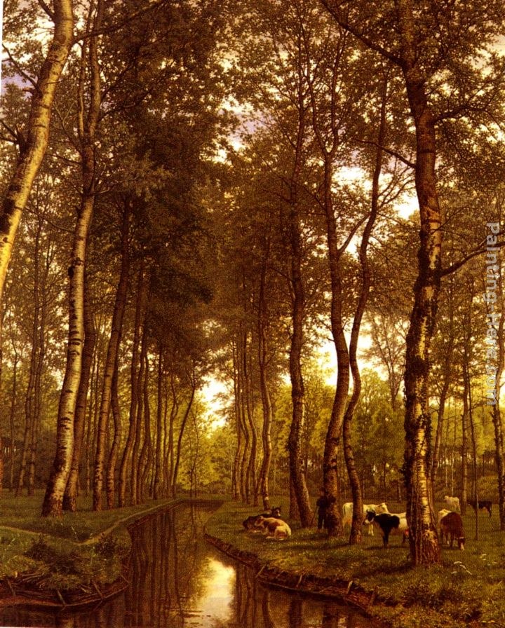 Jean-Pierre-Francois Lamoriniere Bois De Trembles Au Bord Du Canal
